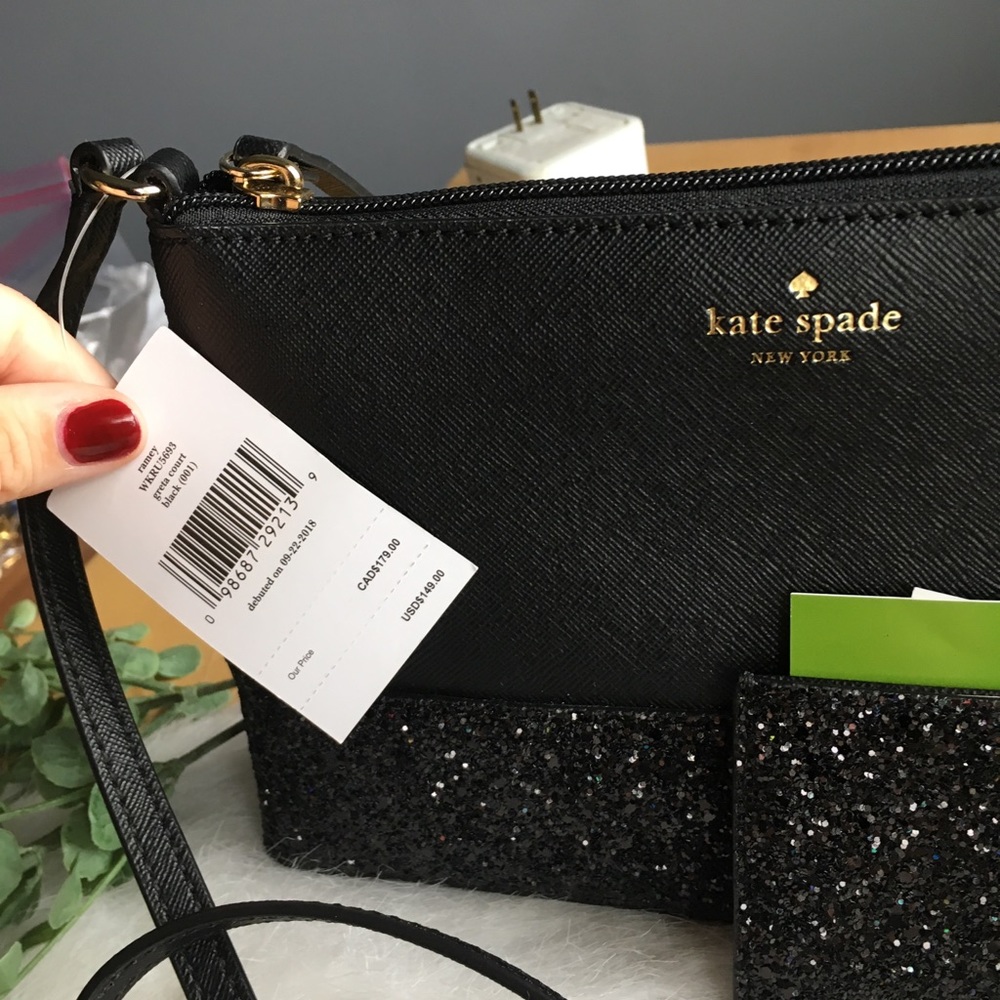 PRICE ⬇️ Kate Spade Black Greta Court Glitter Set - Picture 3 of 7